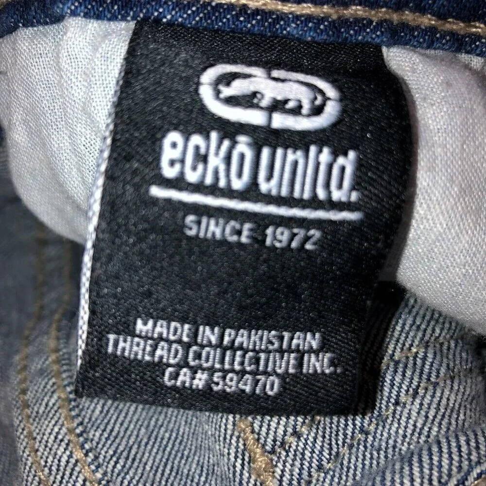 Ecko Unltd Mens Size 32 x 29.5 Medium Wash Faded Pockets Skinny Denim Jeans